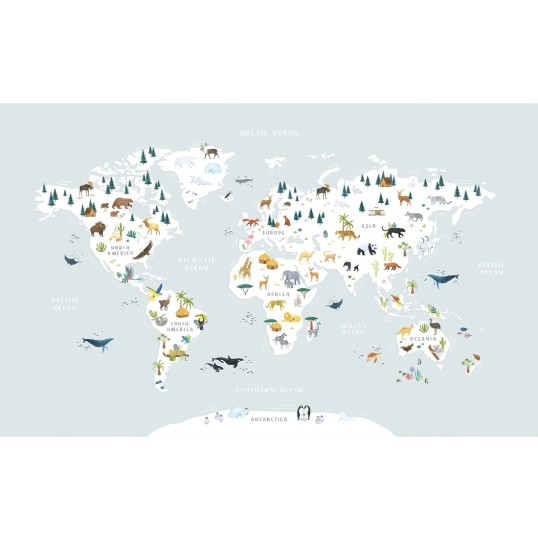 ANIMALS WORLD MAP